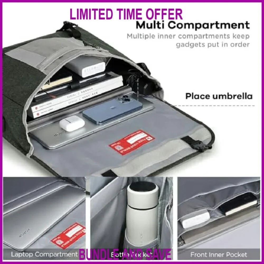 15.6 Inch Laptop Messenger Bag Water Resistant Polyester 10 Pockets Unisex